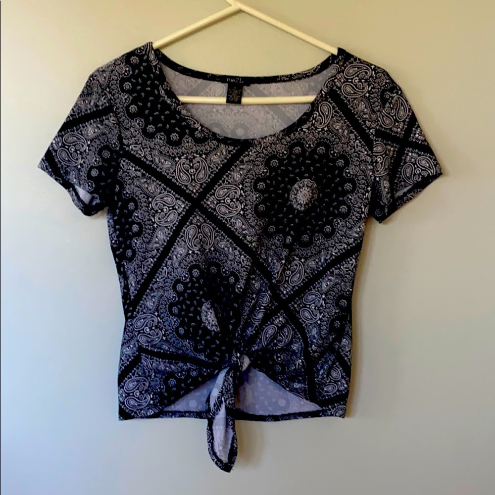 Black and White Patterned Tee